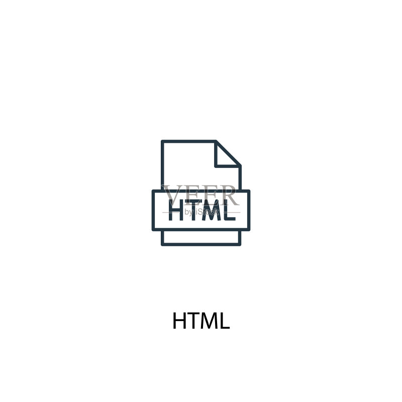 HTML概念线条图标图标素材