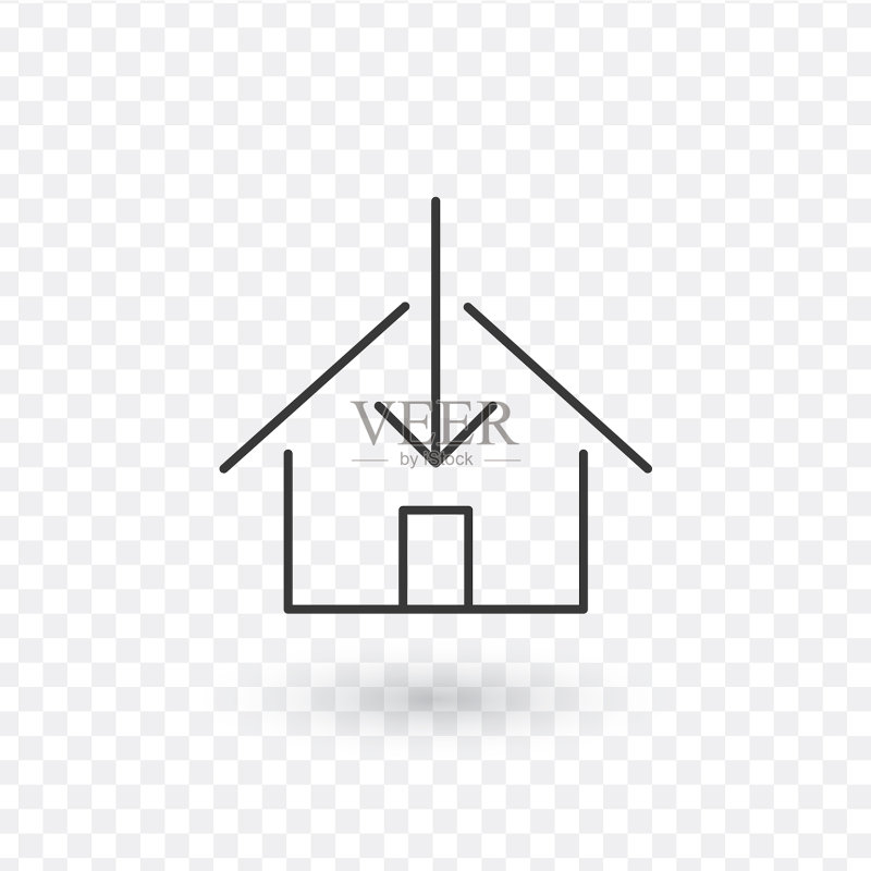 用于网页和移动应用的房屋图像图标素材