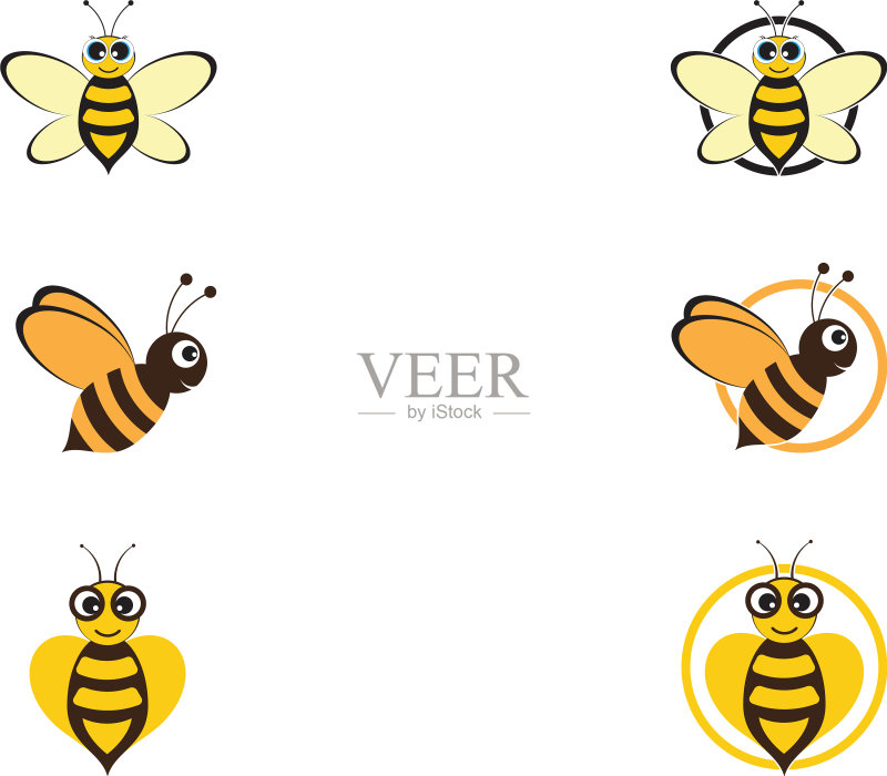蜜蜂logo模板图标图标素材