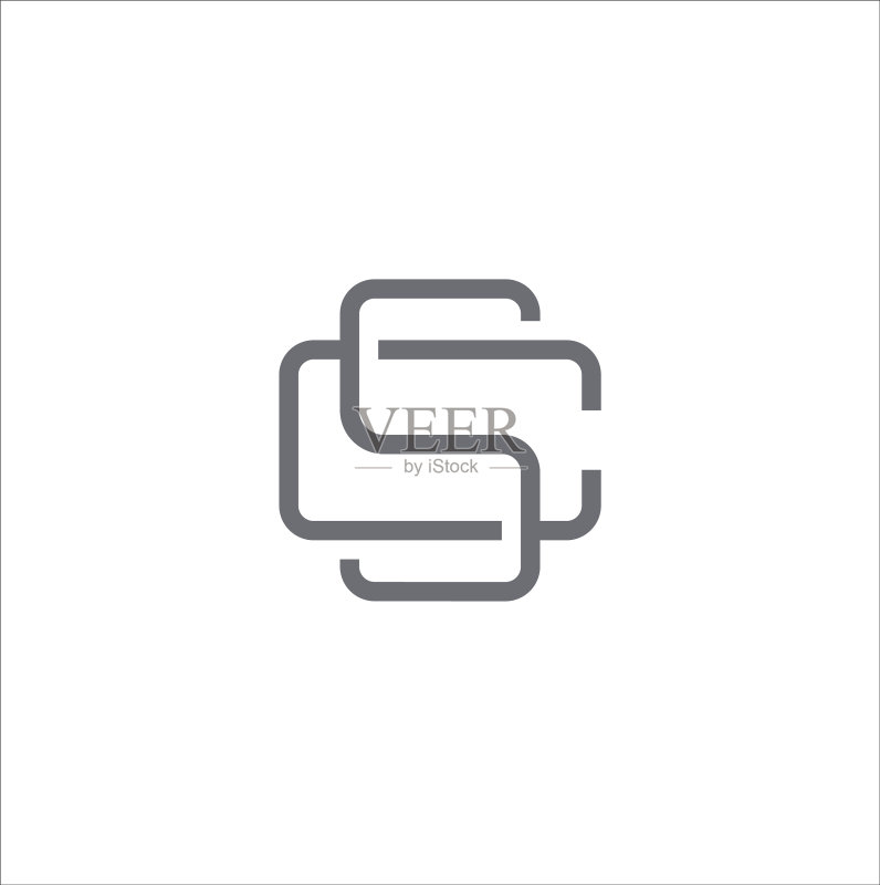 CS和SC创意首字母标志图标素材