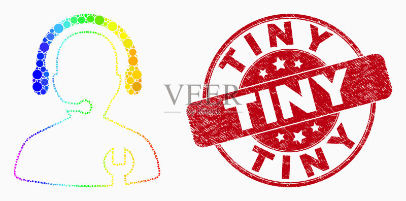 彩虹色像素修复服务图标素材