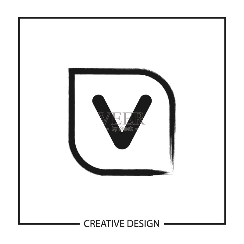 首字母V logo模板设计图标素材