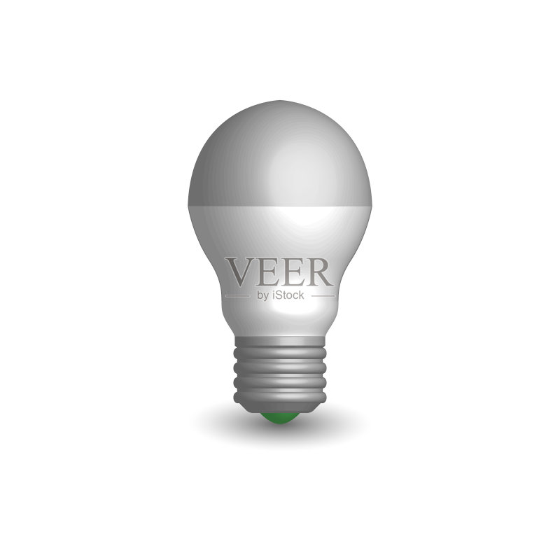 3D LED灯泡图标素材