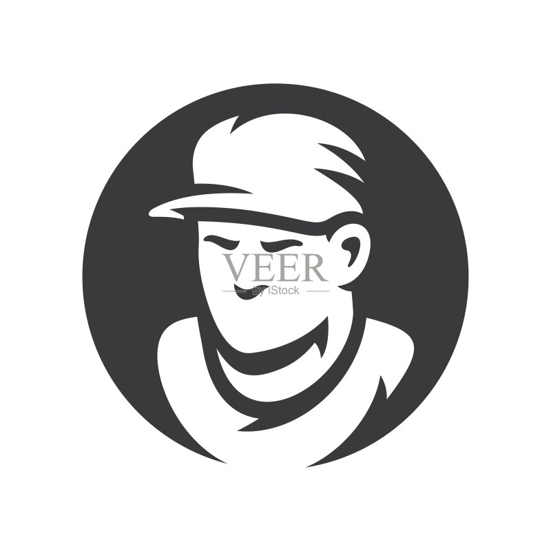 棒球运动员剪影标志图标素材