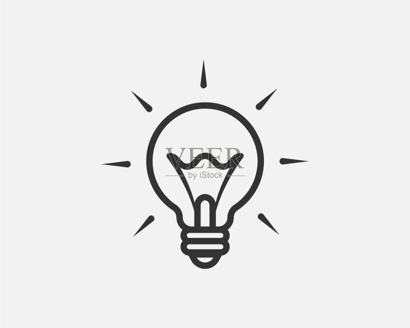 灯泡图标设计概念图标素材