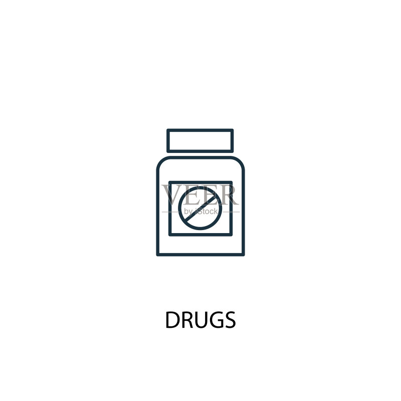 药品概念线性图标图标素材