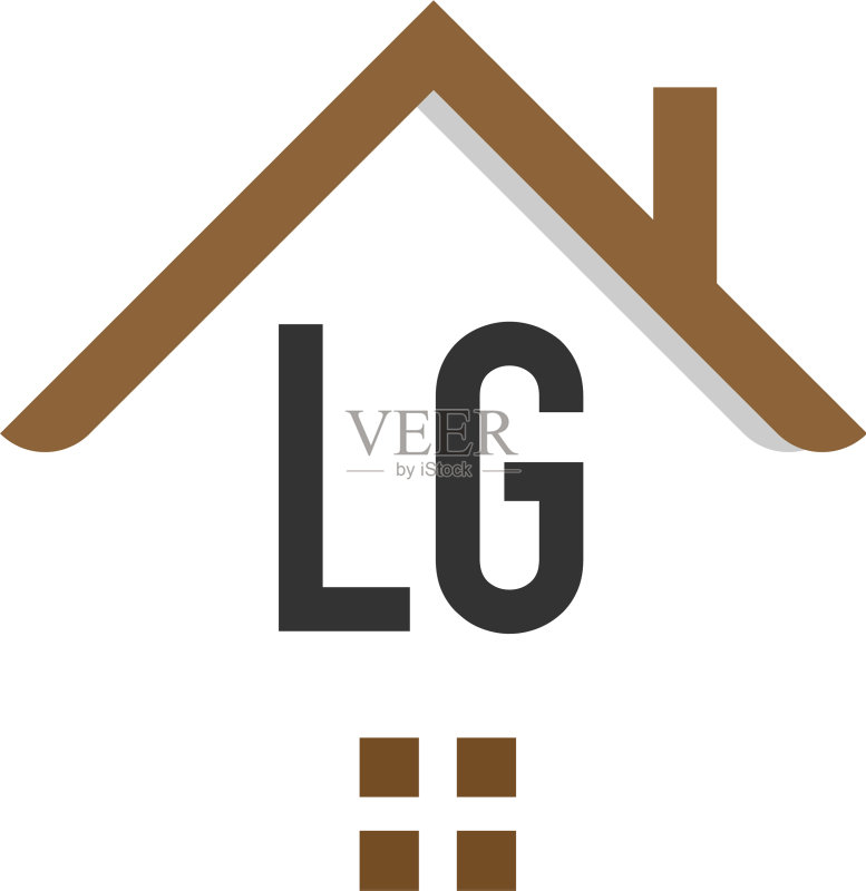 字母L、G建筑标志设计模板图标素材