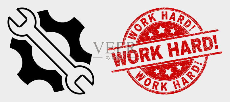 维修工具图标和故障努力工作图标素材