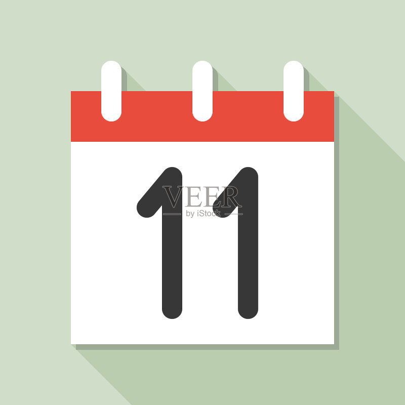 日历和数字日历图标集扁平设计图标素材