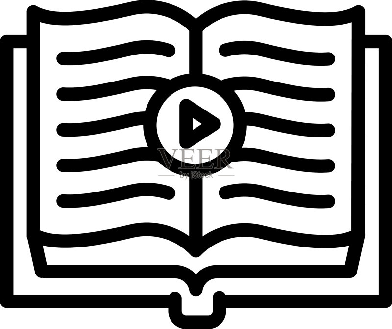 电子书图标轮廓样式图标素材