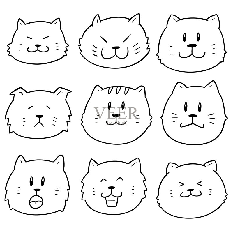 猫脸合集图标素材