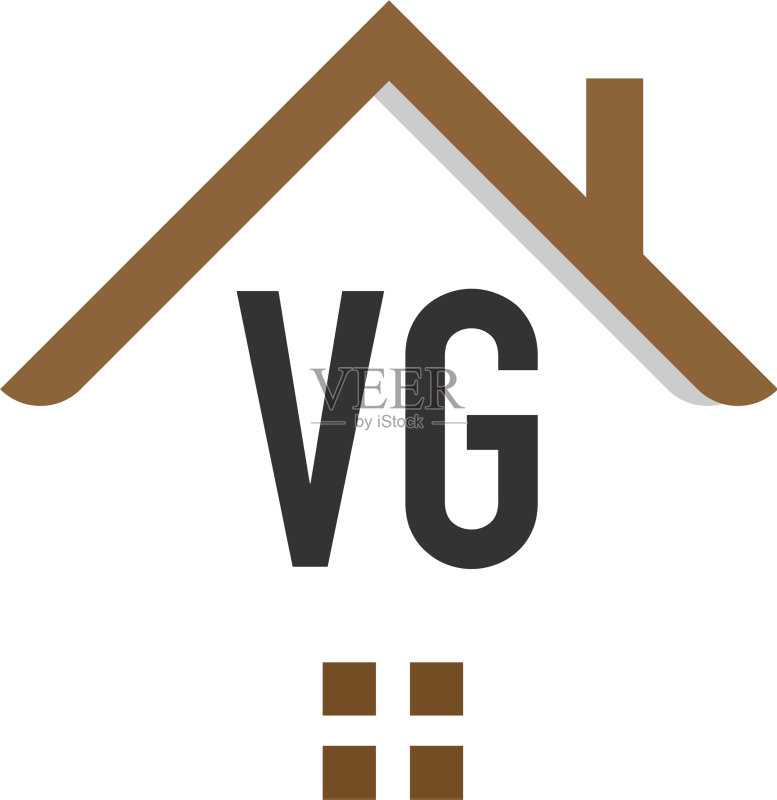 字母VG建筑标志设计模板图标素材