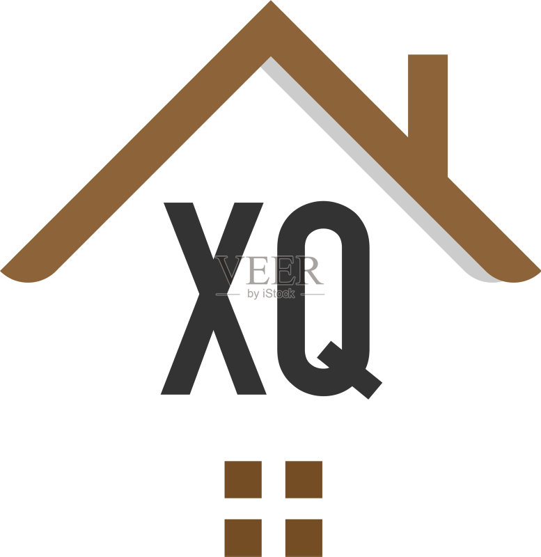 字母XQ建筑标志设计模板图标素材