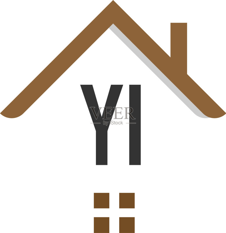 字母YI建筑Logo设计模板图标素材