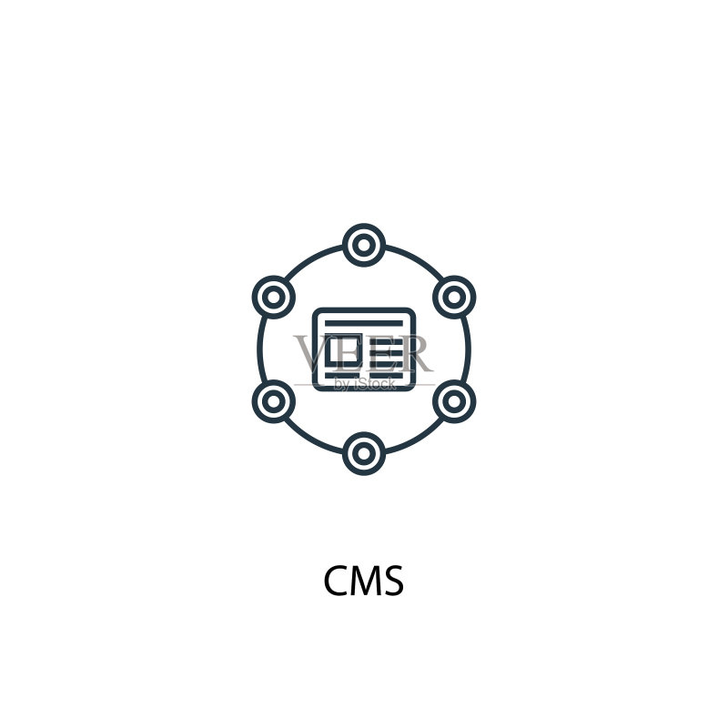 CMS概念线条图标简约元素图标素材