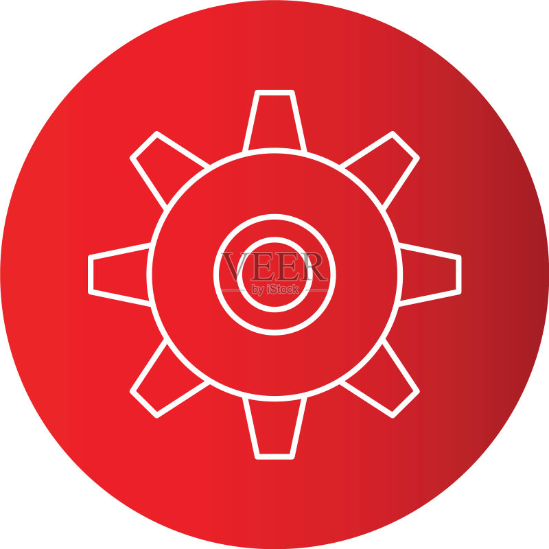 梯度线圆完美的图标或pigtogram图标素材