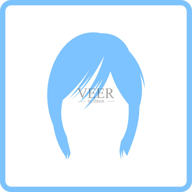 女性发型图标素材