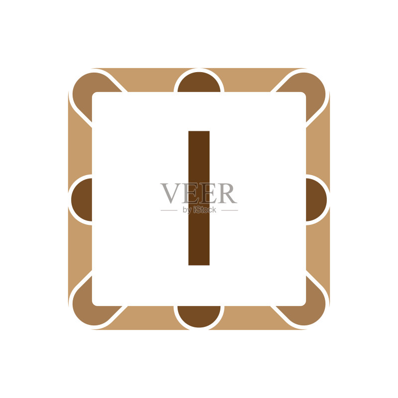 首字母logo I模板设计图标素材