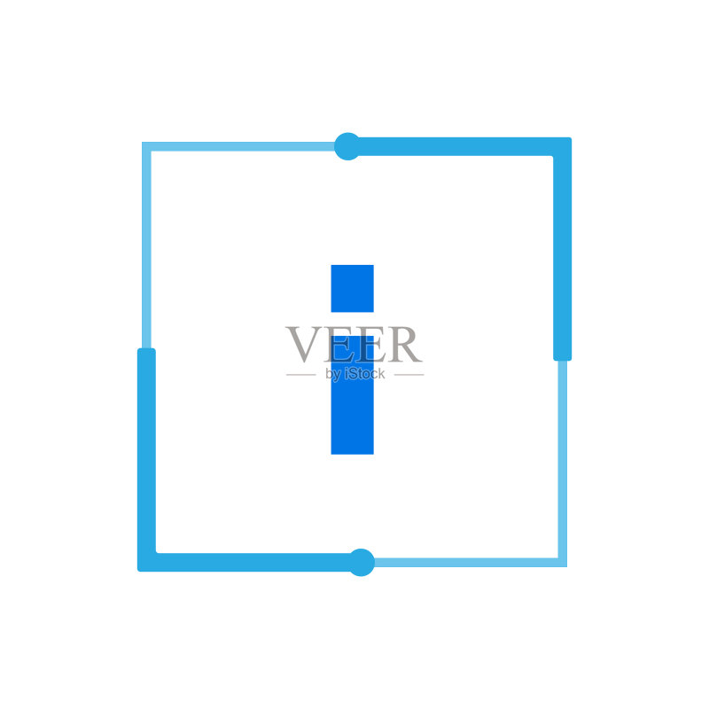 首字母logo I模板设计图标素材