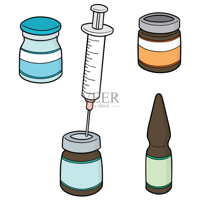 注射药品套装图标素材