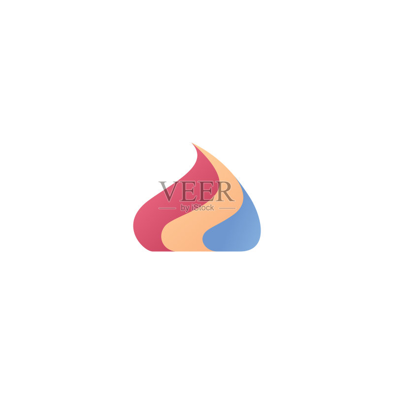蛋糕Logo图标的彩色奶油滴图标素材