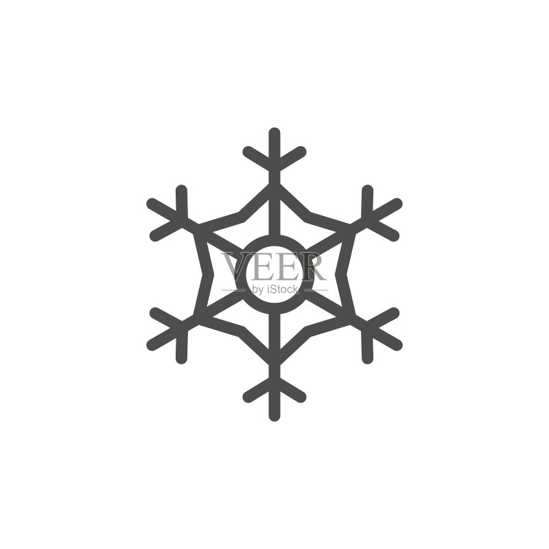 雪花线条图标图标素材