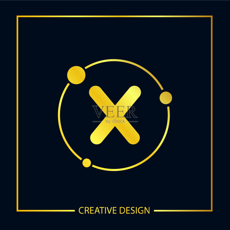 字母X logo模板设计图标素材