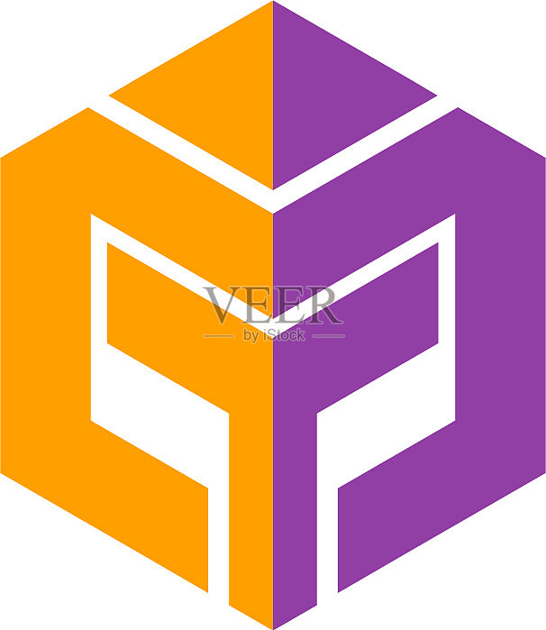 多边形首字母品牌公司logo图标素材