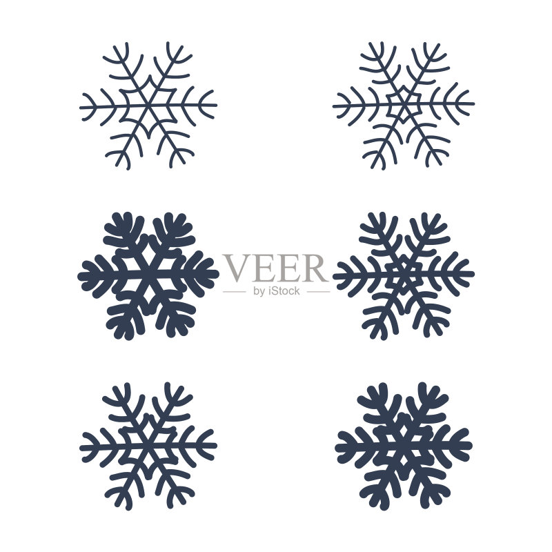 雪花标志图标集图标素材