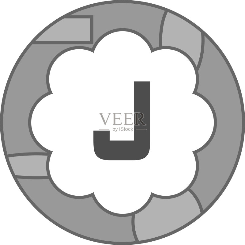 J字母logo模板设计图标素材