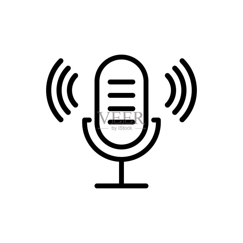 声音图标扁平矢量模板设计图标素材