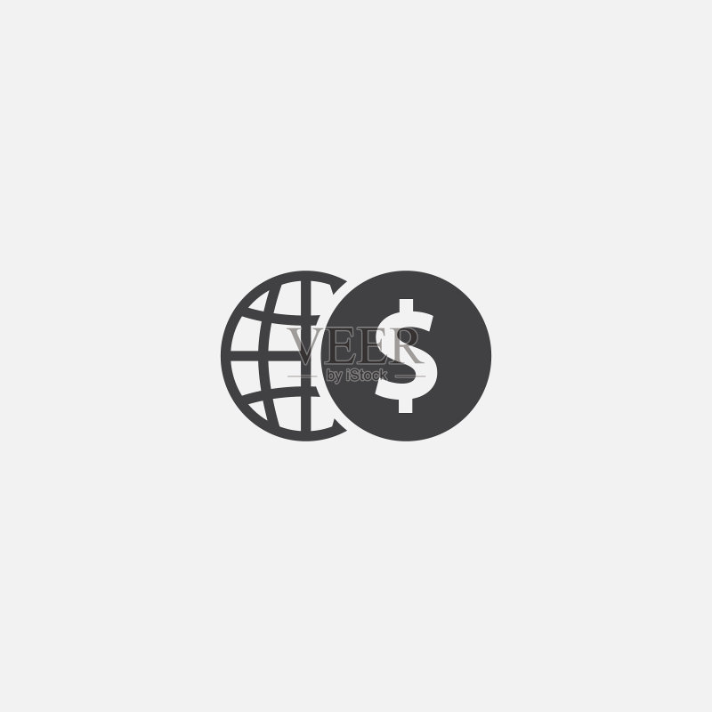 世界经济基础图标简约标志图标素材