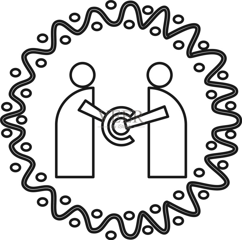 圆形旋转承诺团队合作图标素材
