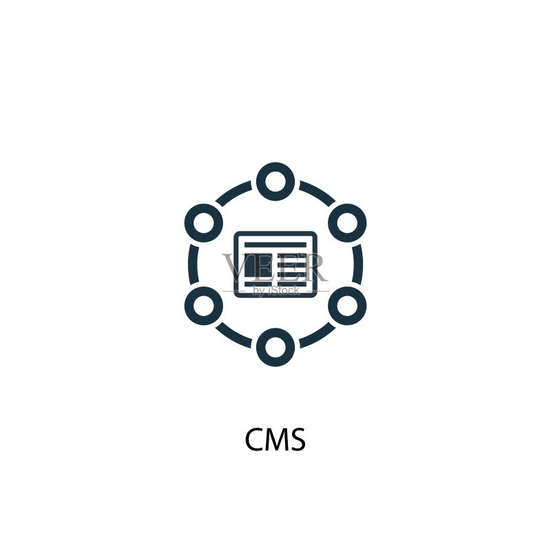 CMS图标简约元素概念图标素材