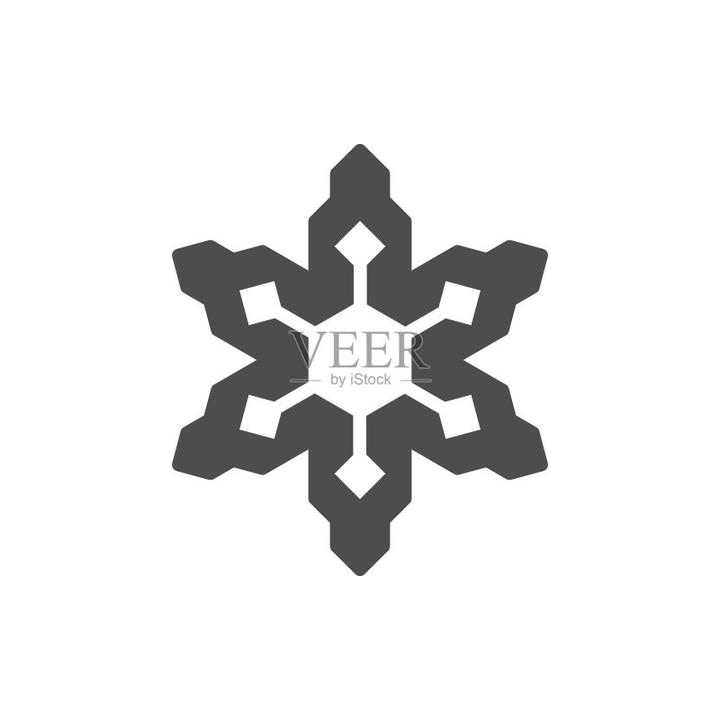 雪花图标或雪概念图标素材