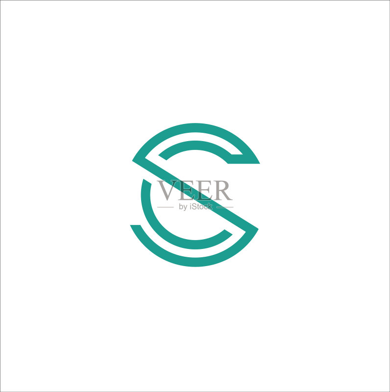 CS和SC创意首字母标志图标素材