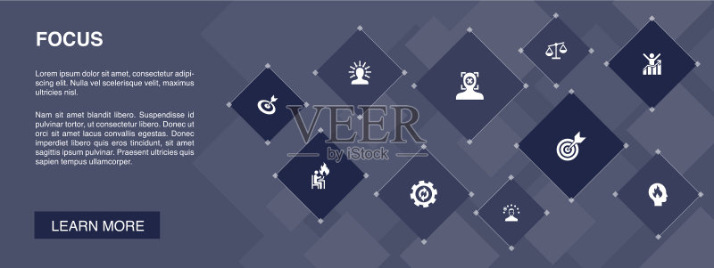 聚焦banner 10图标概念目标激励图标素材