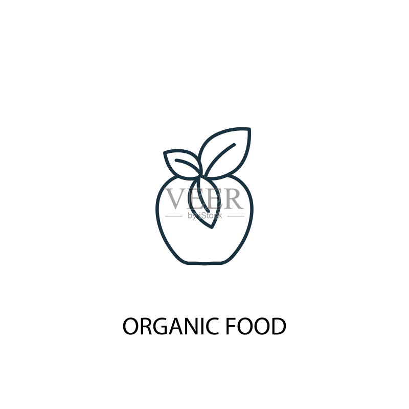 有机食品概念线条图标简单元素图标素材