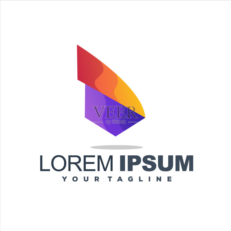 渐变抽象Logo设计图标素材