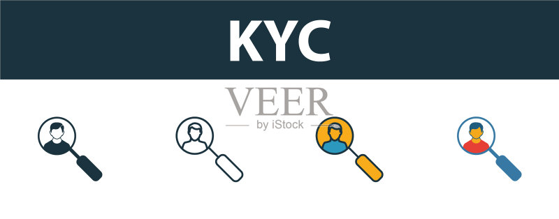 不同风格的KYC图标集高级符号图标素材