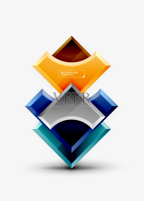 3d未来形状抽象背景图标素材
