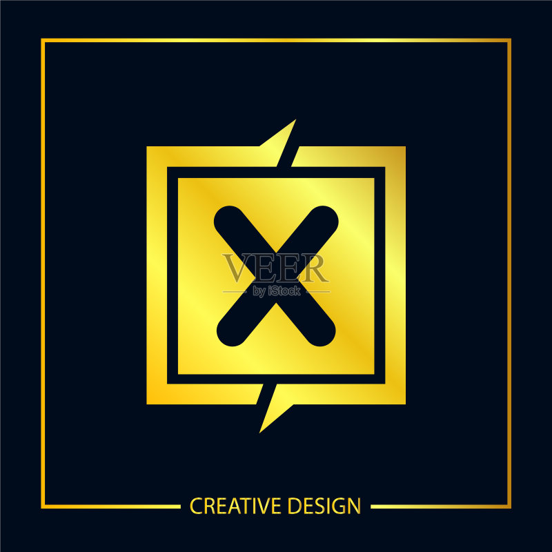 字母X logo模板设计图标素材