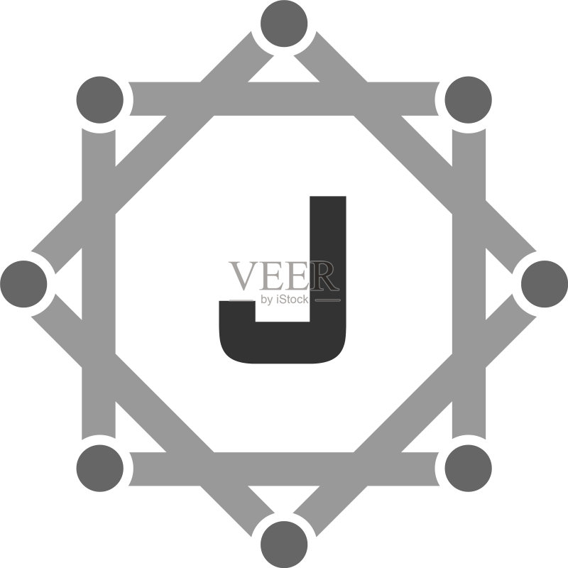 J字母logo模板设计图标素材