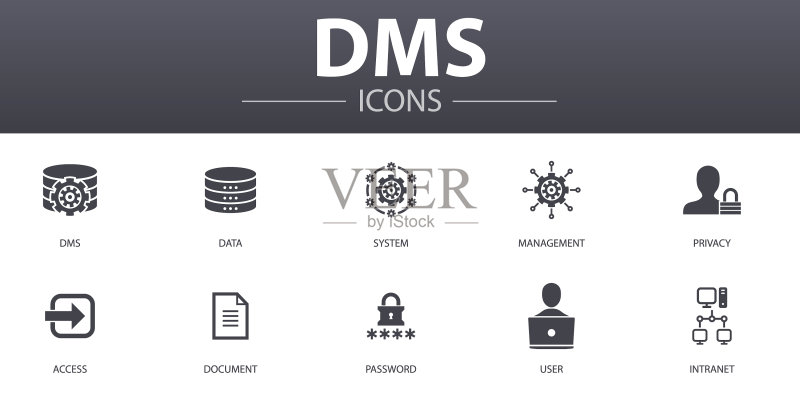 DMS简约概念图标集图标素材