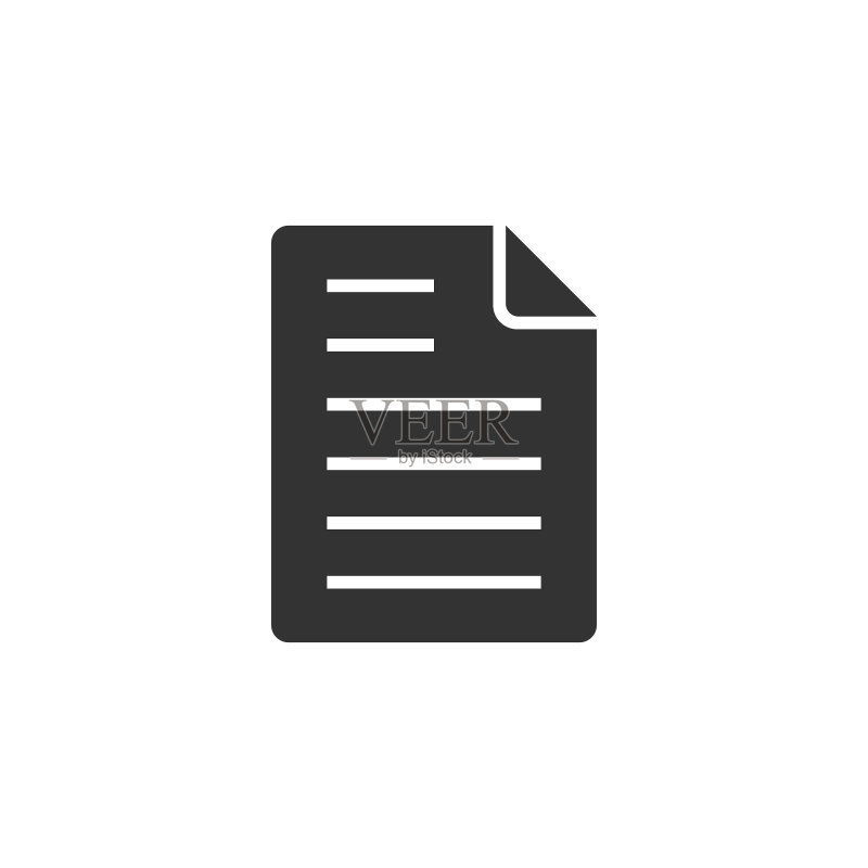 扁平风格的纸张便笺文档图标图标素材