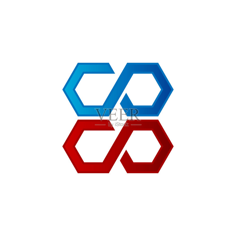 抽象C字母标志模板图标素材