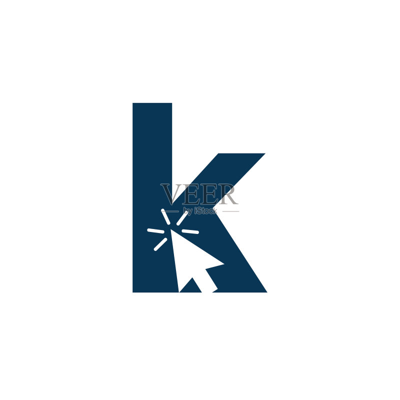 抽象字母K标志模板图标素材