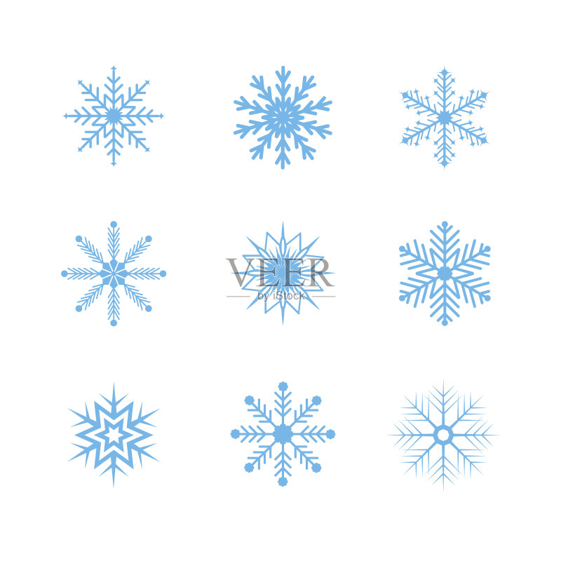 雪花合集图标素材