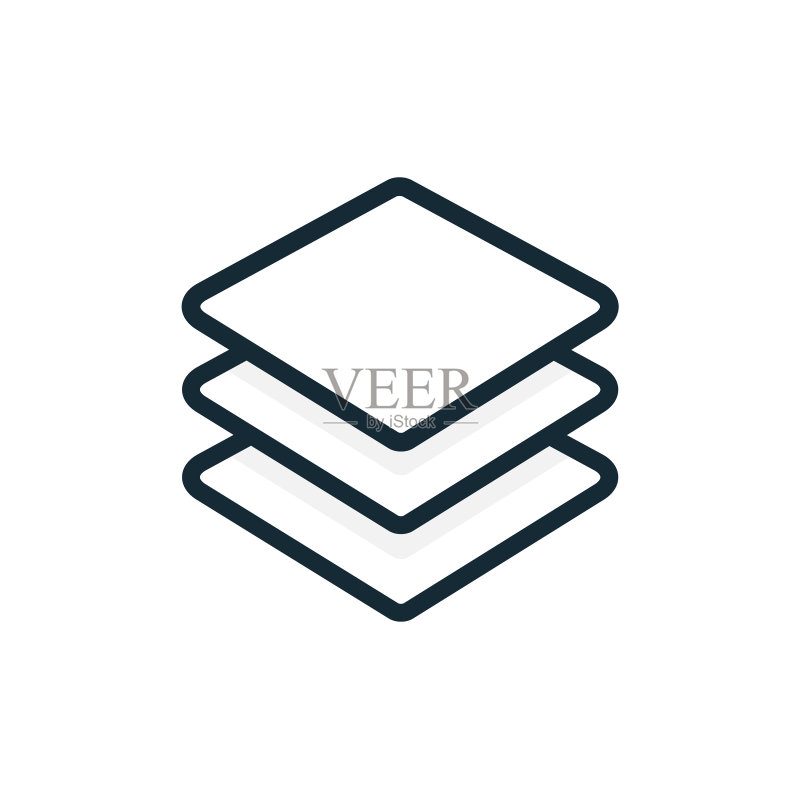 纸张堆叠图标logo图标素材