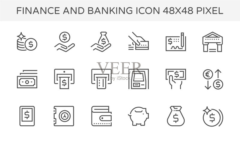 金融银行图标图标素材
